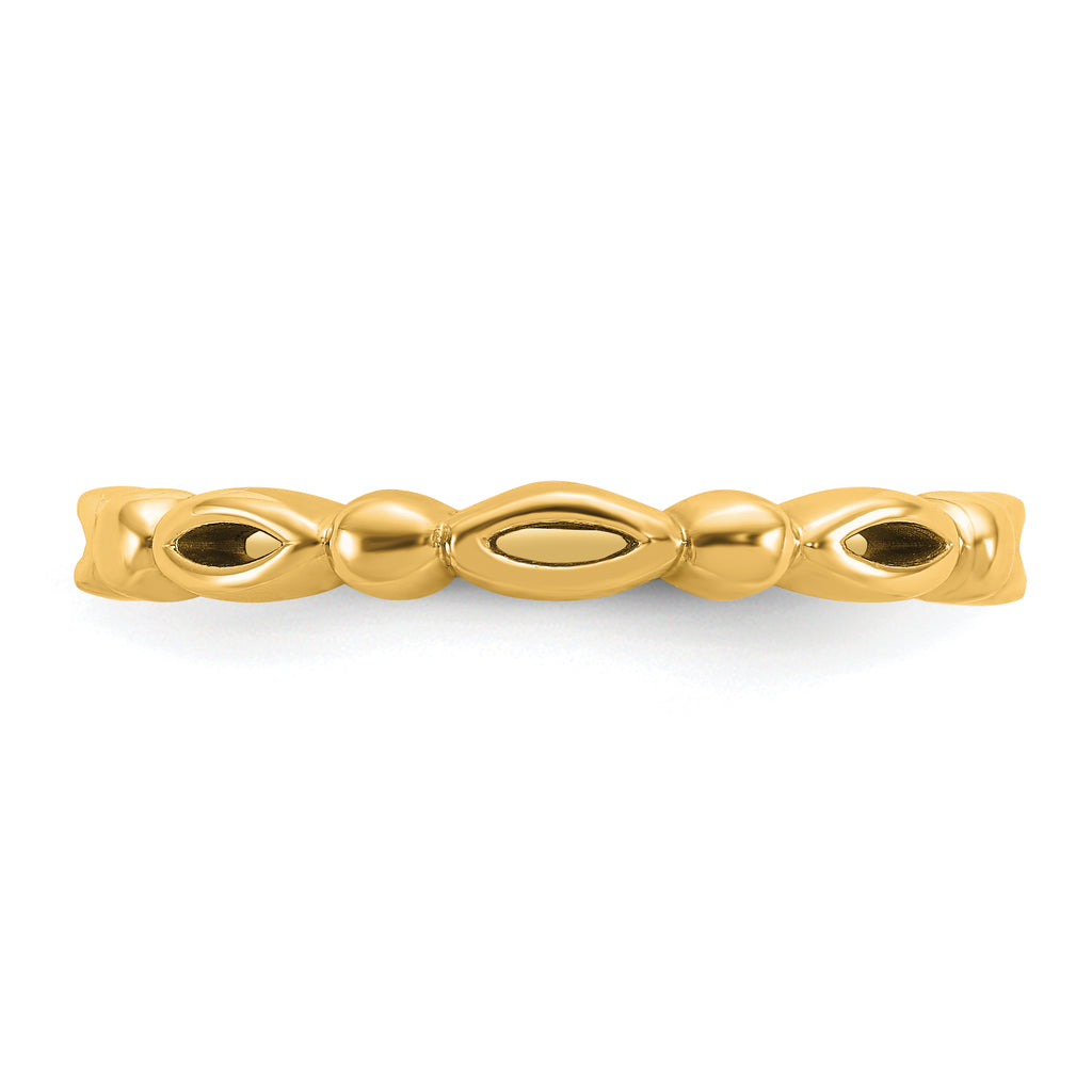 Sterling Silver Stackable Expressions Gold-plated Ring