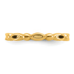 Sterling Silver Stackable Expressions Gold-plated Ring
