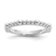 Sterling Silver Stackable Expressions Rhodium-plated Beaded Ring