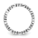 Sterling Silver Stackable Expressions Antiqued Swirl Design Ring