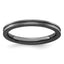 Sterling Silver Stackable Expressions Black-plated Grooved Ring