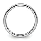 Sterling Silver Stackable Expressions Rhodium-Plated Polished Ring