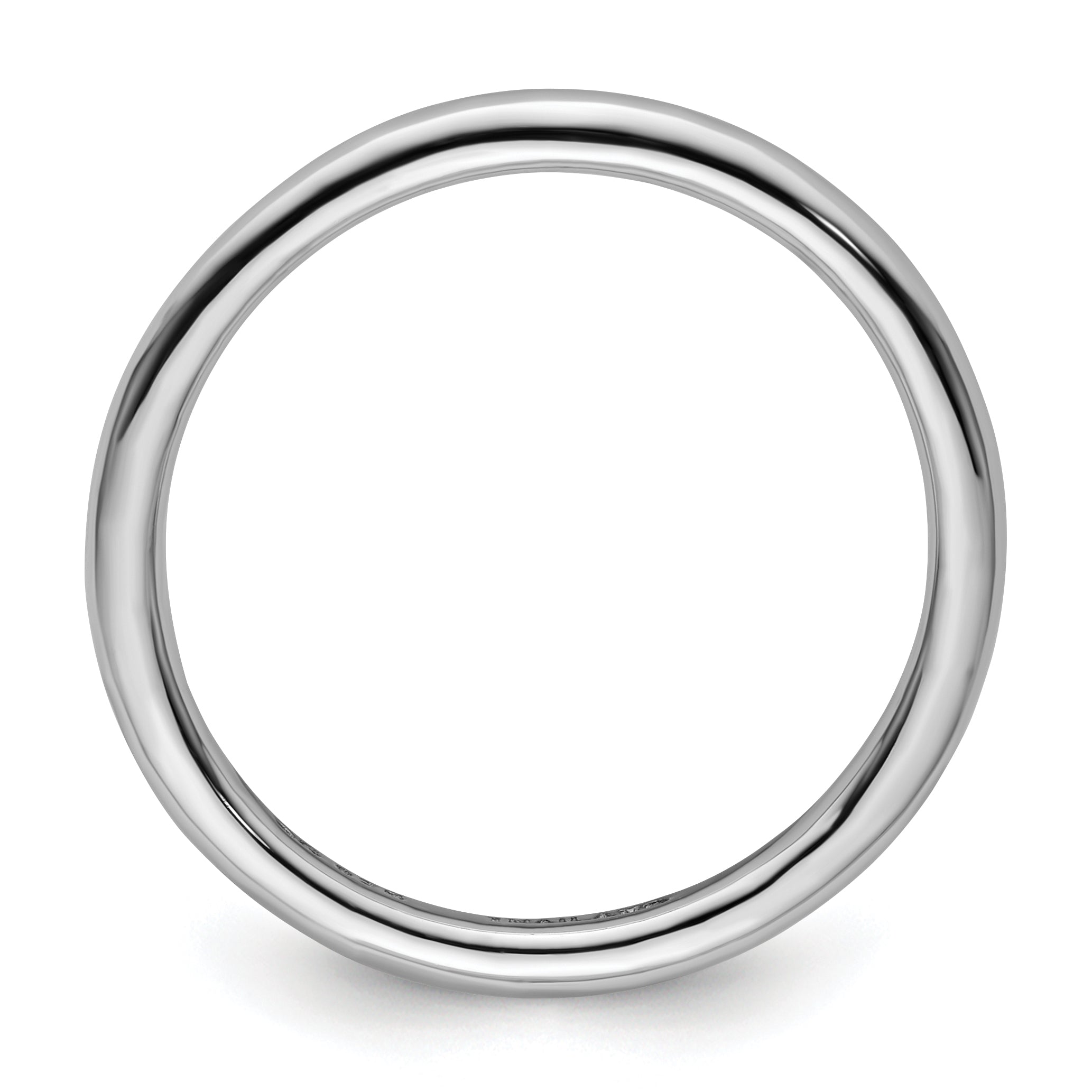 Sterling Silver Stackable Expressions Rhodium-Plated Polished Ring