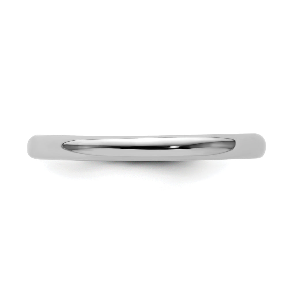 Sterling Silver Stackable Expressions Rhodium-Plated Polished Ring
