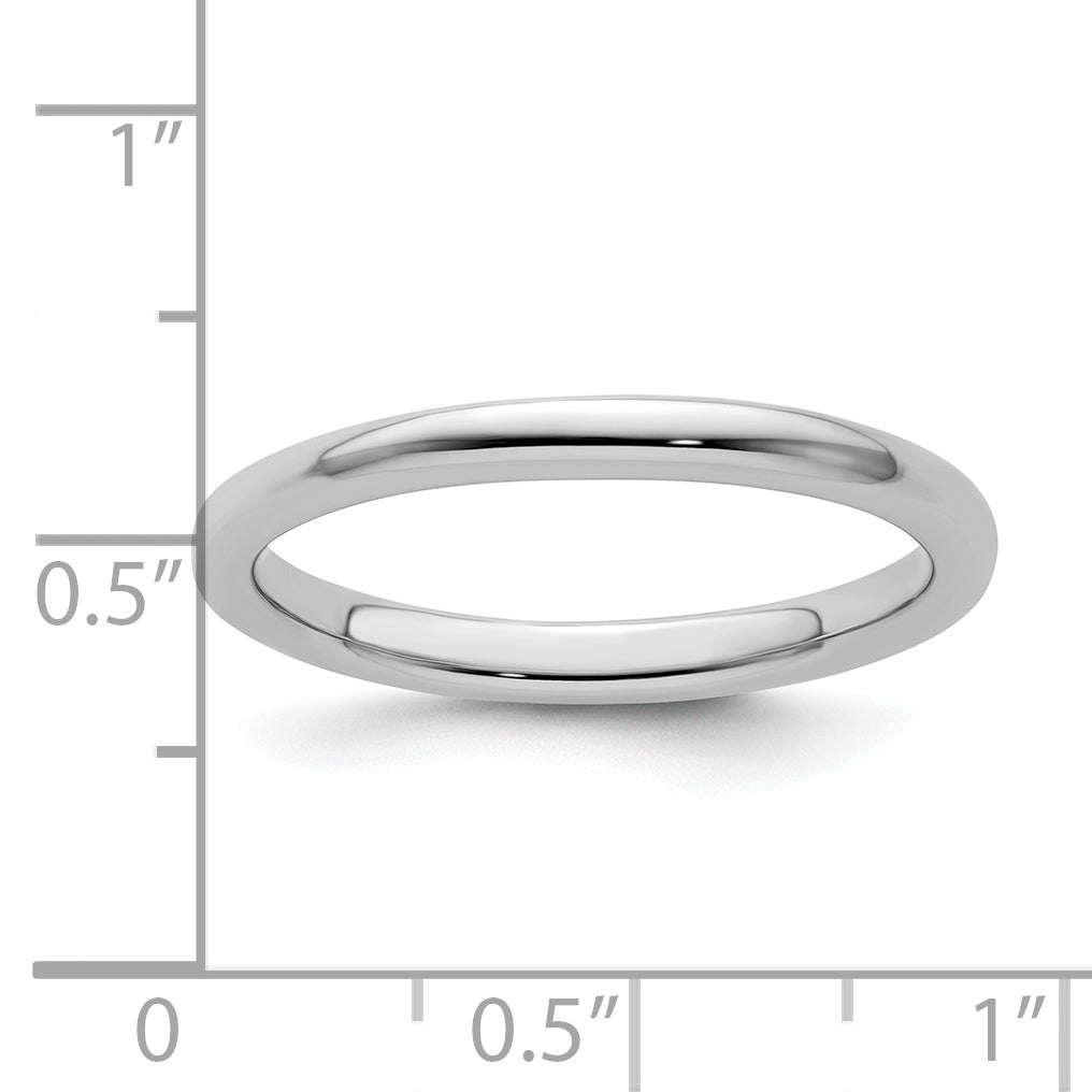 Sterling Silver Stackable Expressions Rhodium-Plated Polished Ring