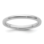 Sterling Silver Stackable Expressions Rhodium-Plated Polished Ring