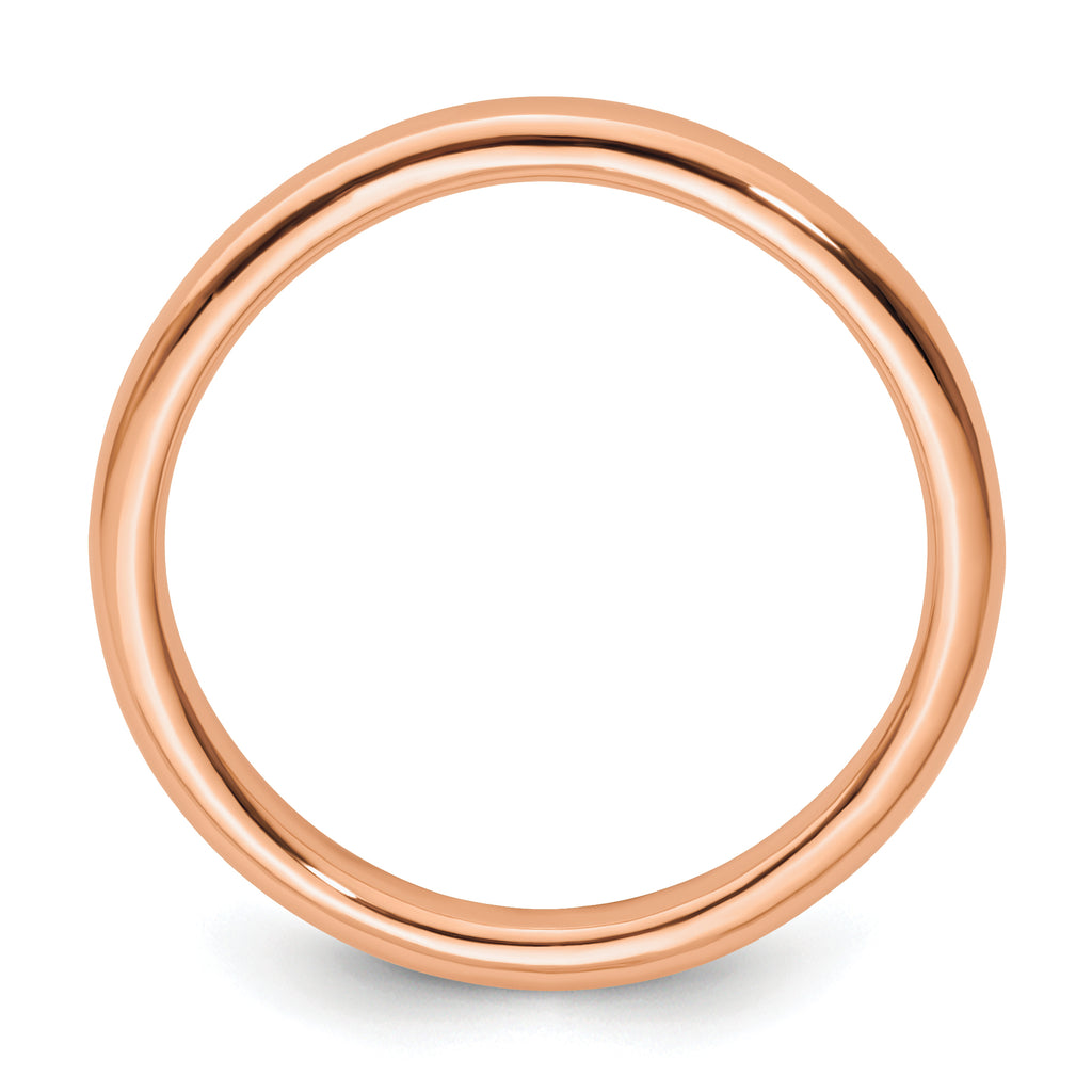 Sterling Silver Stackable Expressions Pink-plated Polished Ring