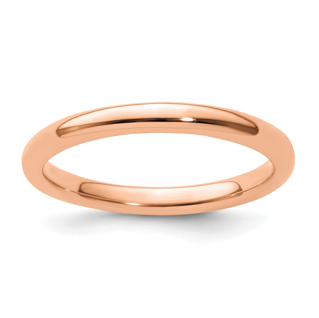 Sterling Silver Stackable Expressions Pink-plated Polished Ring