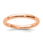 Sterling Silver Stackable Expressions Pink-plated Polished Ring