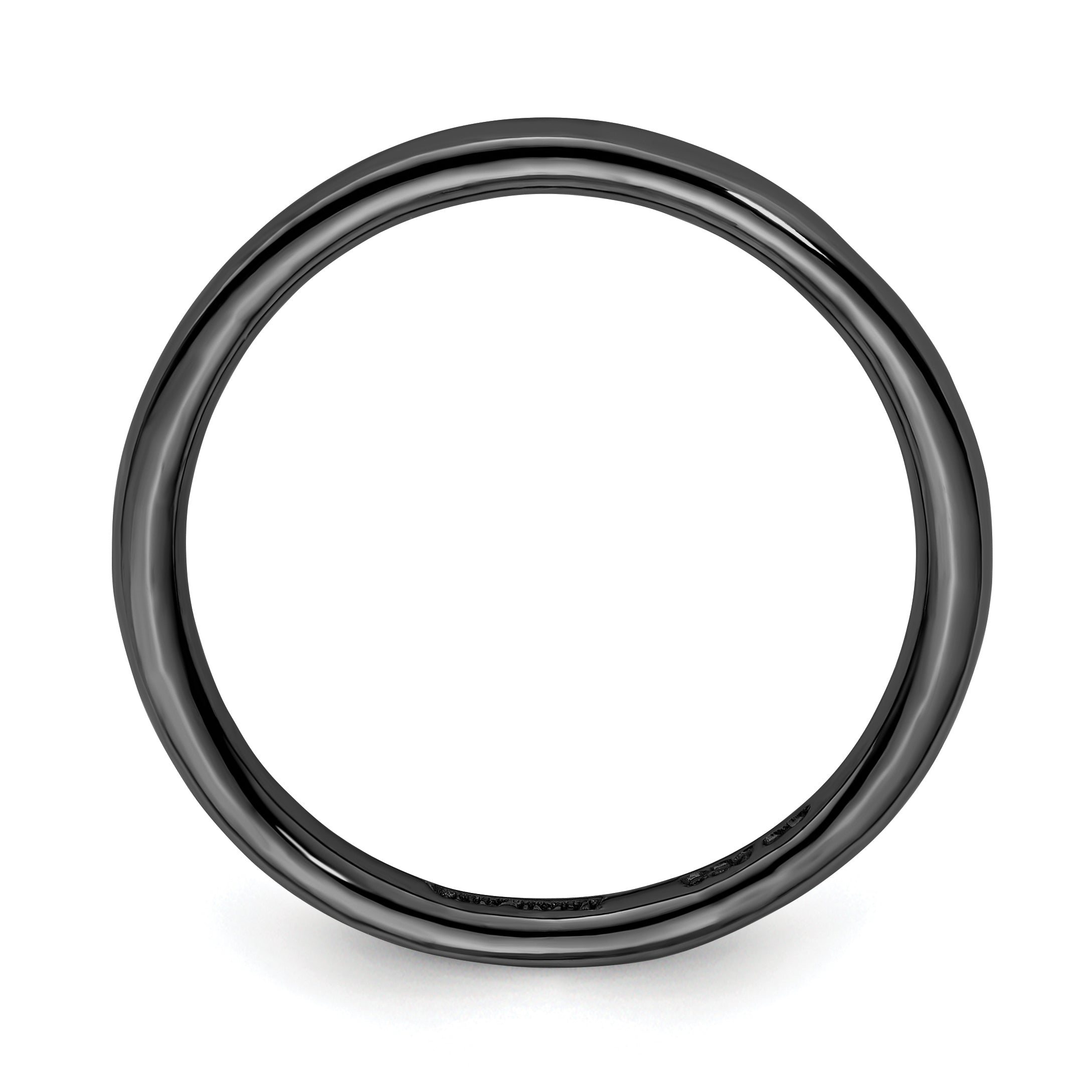 Sterling Silver Stackable Expressions Black-plated Polished Ring Secondary image