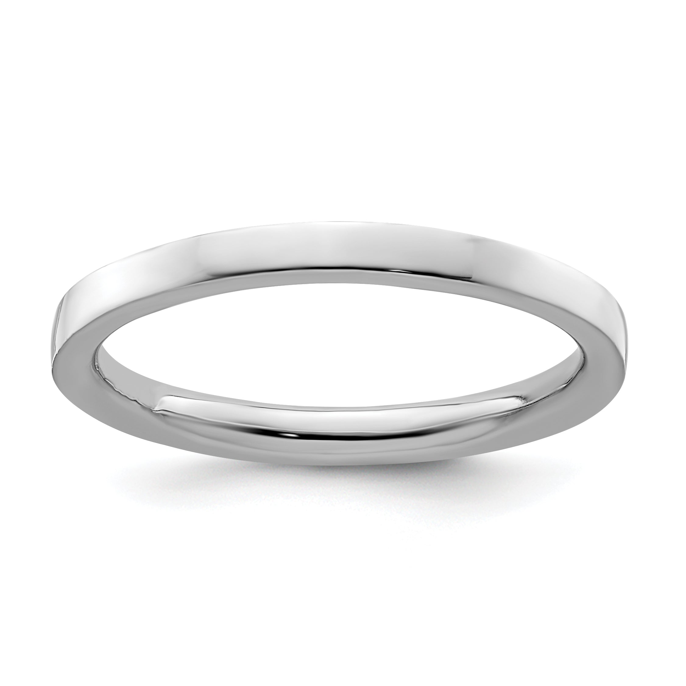 Sterling Silver Stackable Expressions Rhodium Polished Ring Main image