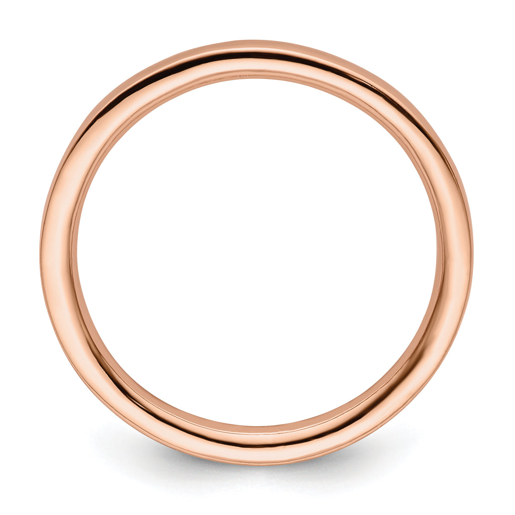 Sterling Silver Stackable Expressions Pink-plated Polished Ring