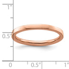 Sterling Silver Stackable Expressions Pink-plated Polished Ring