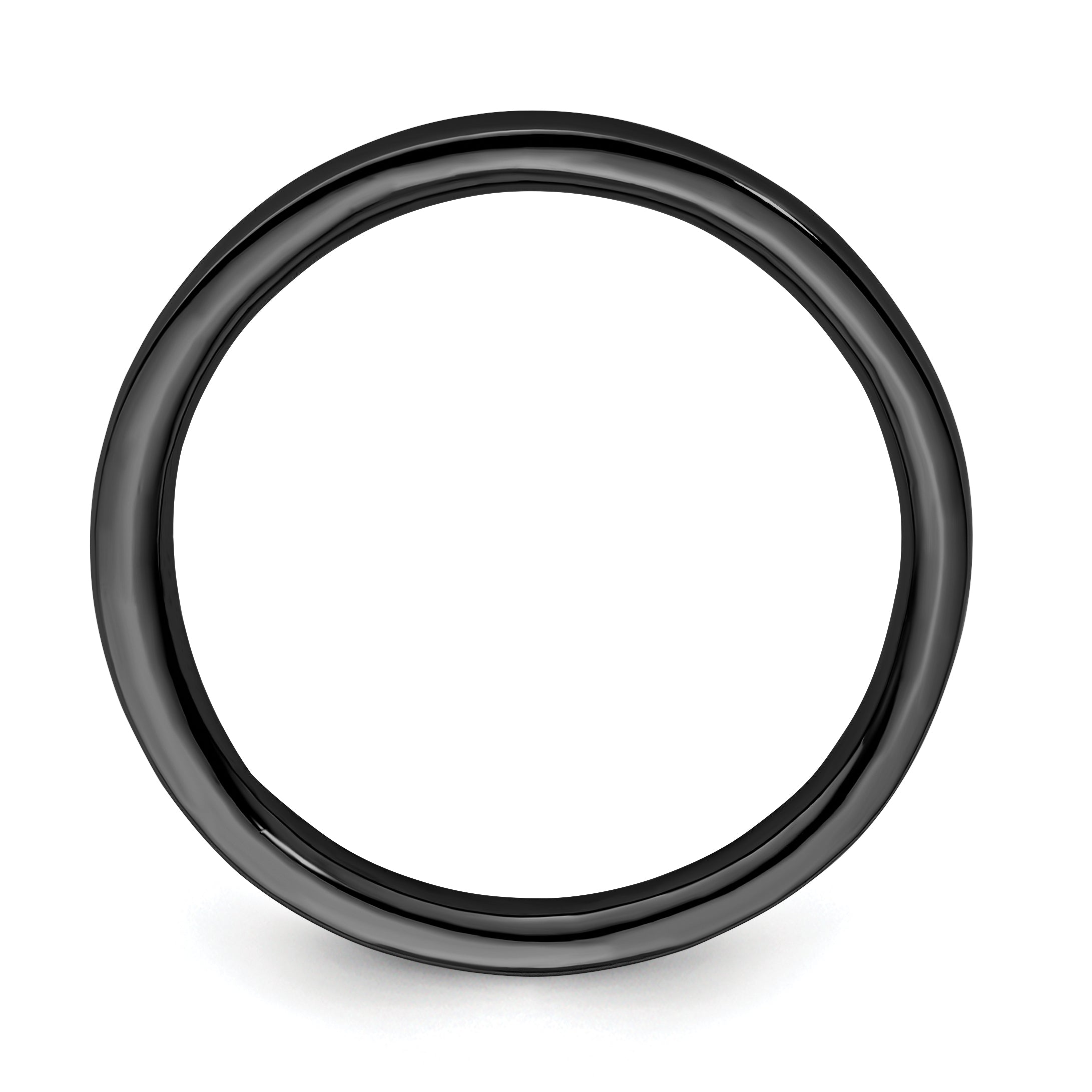 Sterling Silver Stackable Expressions Black-plated Polished Ring Secondary image