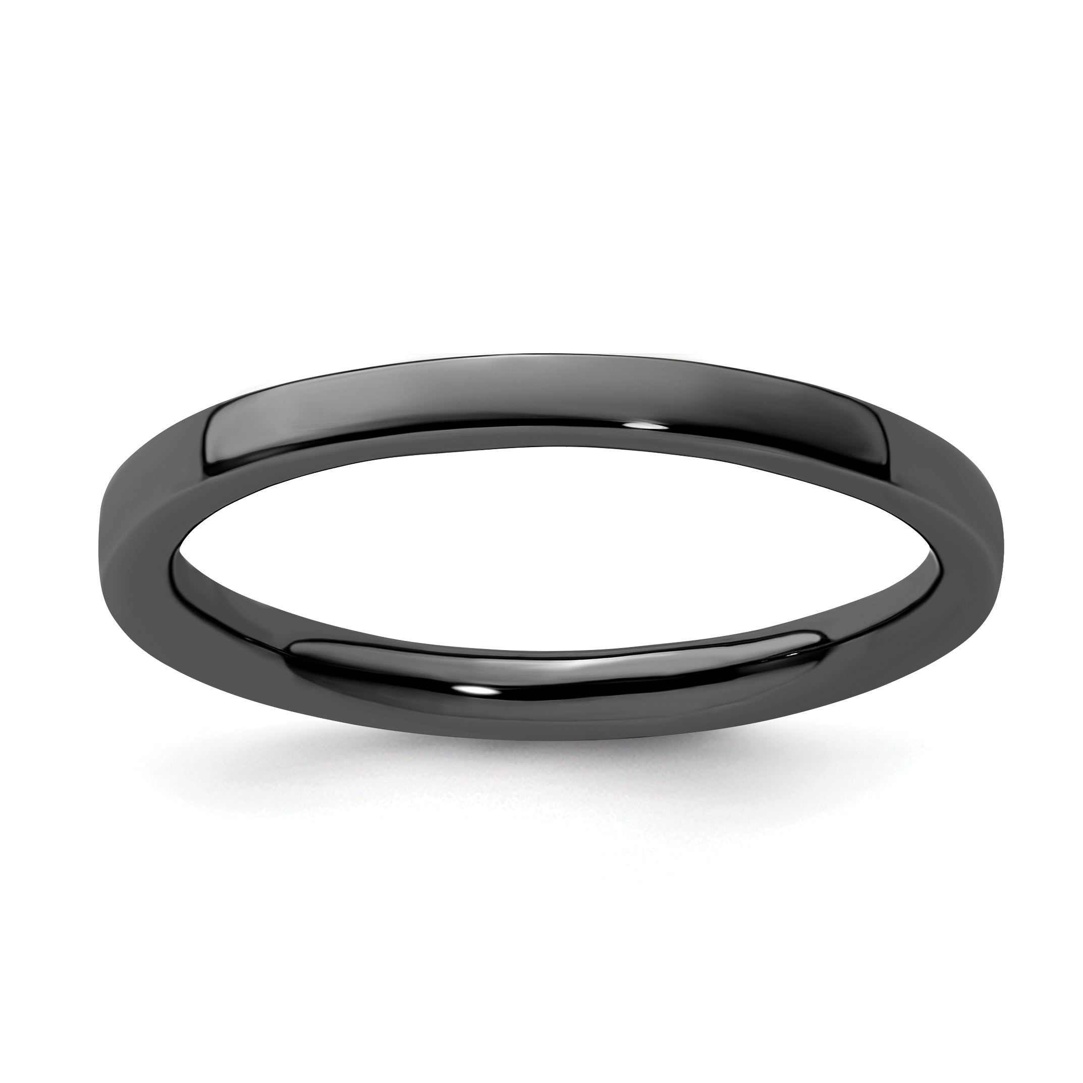 Sterling Silver Stackable Expressions Black-plated Polished Ring Main image