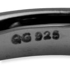 Sterling Silver Stackable Expressions Black-plated Satin Ring