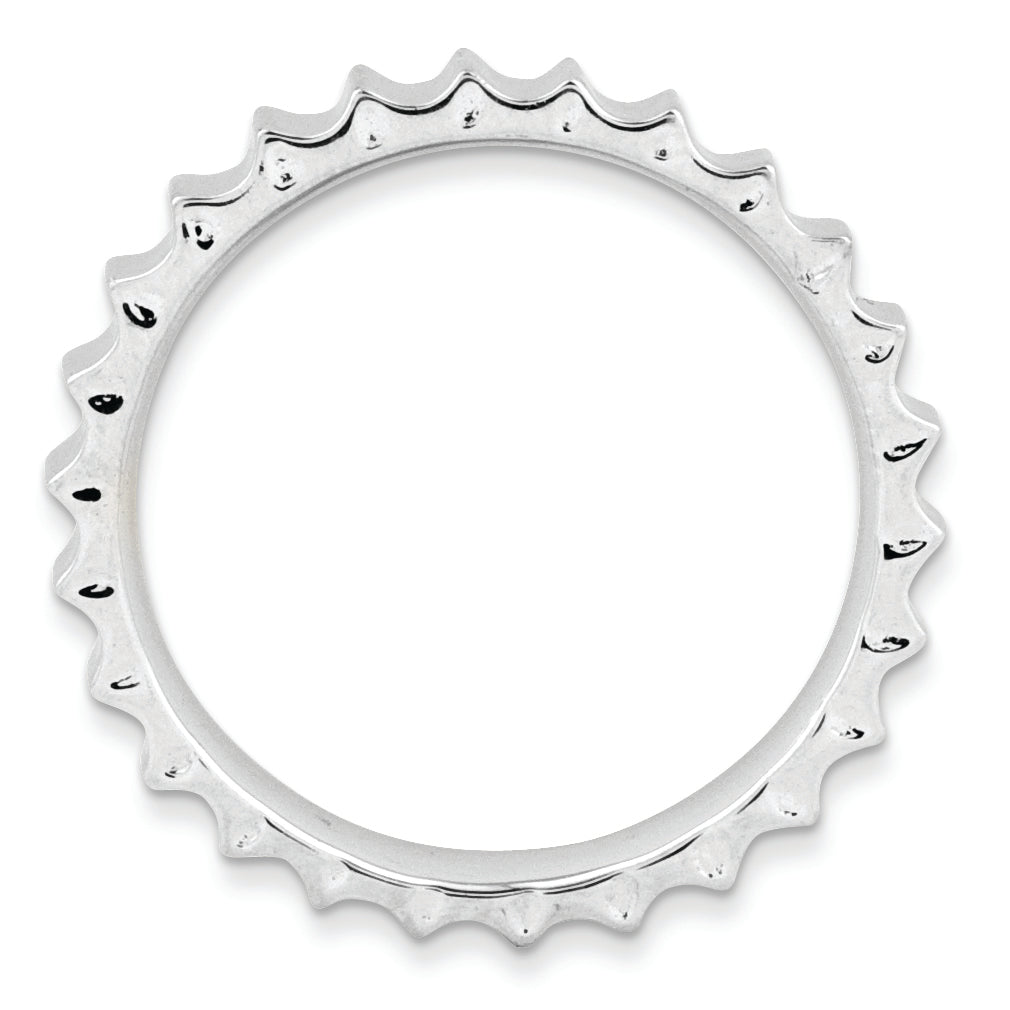 Sterling Silver Stackable Expressions Rhodium Ring