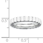 Sterling Silver Stackable Expressions Rhodium Ring