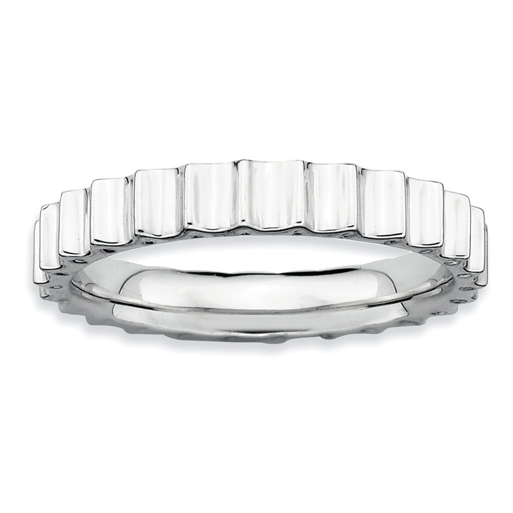 Sterling Silver Stackable Expressions Rhodium Ring