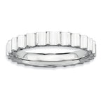 Sterling Silver Stackable Expressions Rhodium Ring