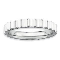 Sterling Silver Stackable Expressions Rhodium Ring