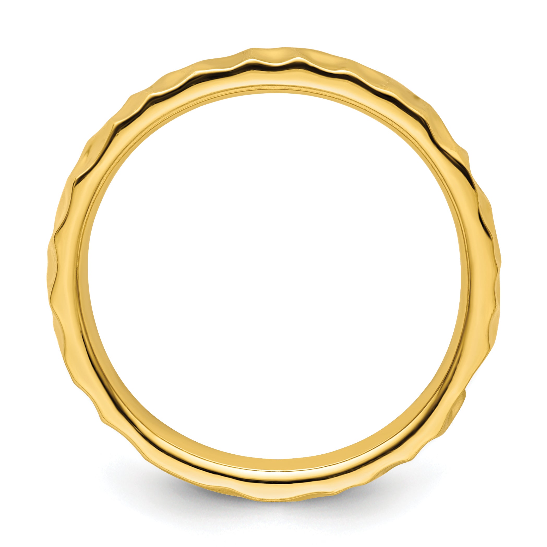 Sterling Silver Stackable Expressions Gold-plated Ring Secondary image