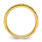 Sterling Silver Stackable Expressions Gold-plated Ring