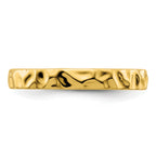 Sterling Silver Stackable Expressions Gold-plated Ring