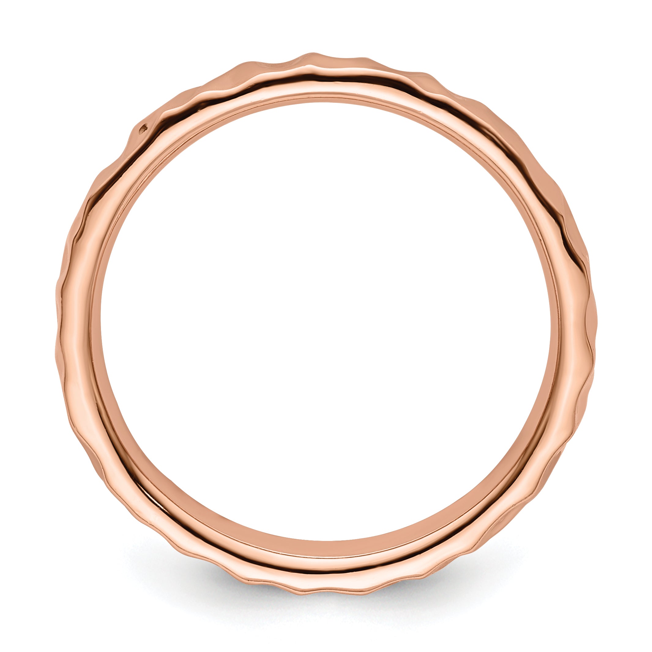 Sterling Silver Stackable Expressions Pink-plated Ring Secondary image