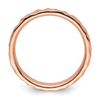 Sterling Silver Stackable Expressions Pink-plated Ring