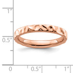 Sterling Silver Stackable Expressions Pink-plated Ring