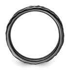 Sterling Silver Stackable Expressions Black-plated Ring