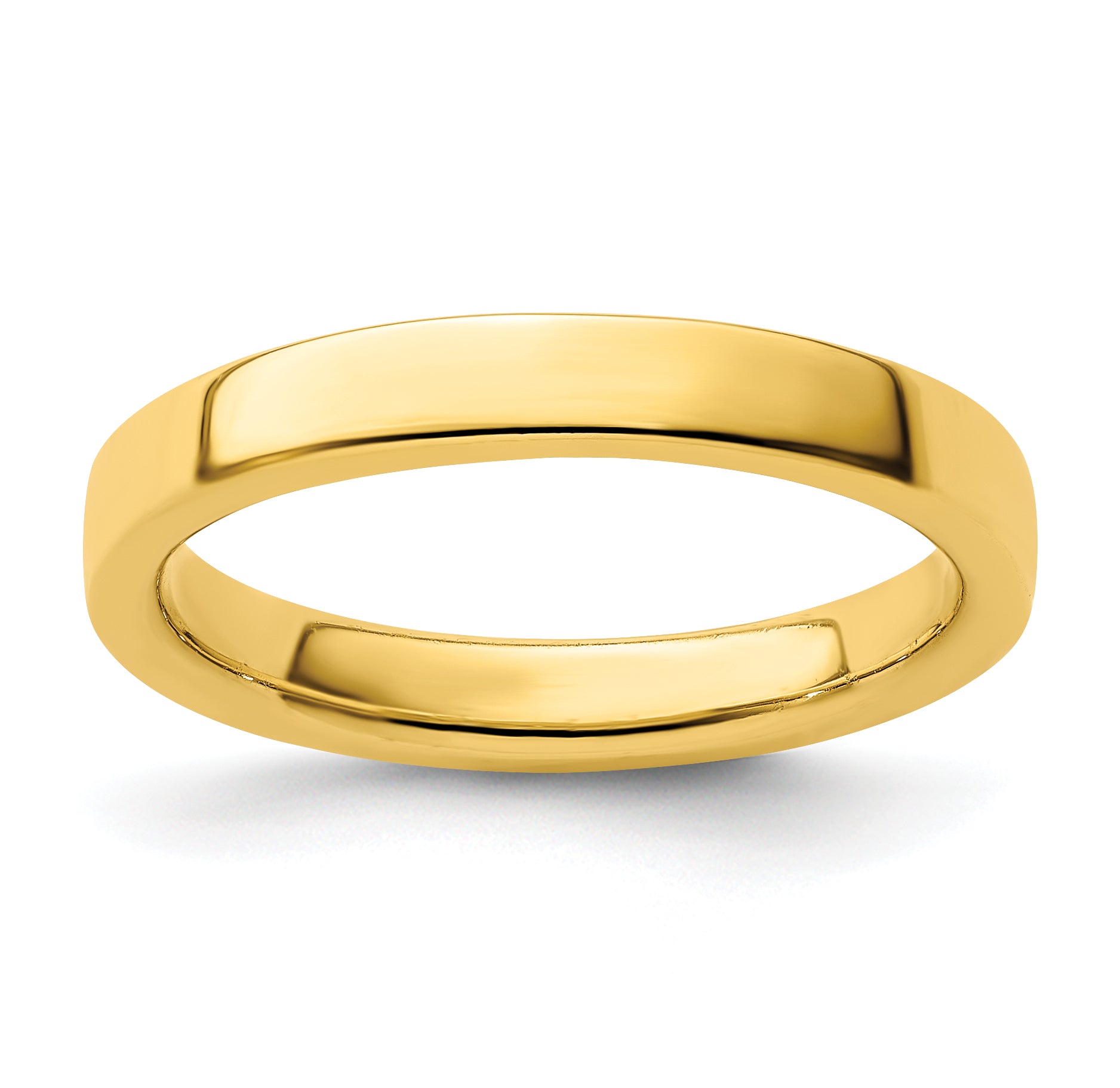 Sterling Silver Stackable Expressions Gold-plated Ring Main image