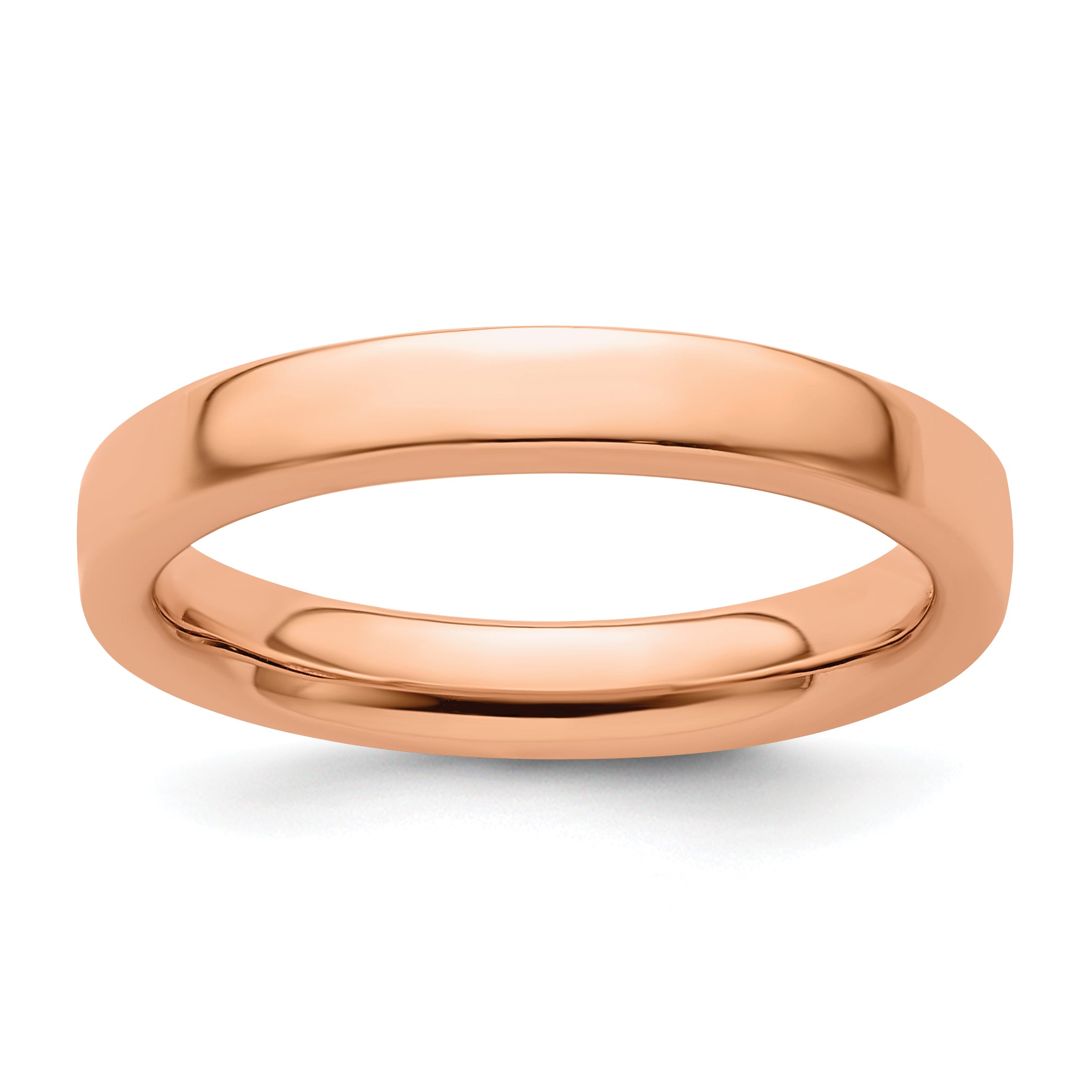 Sterling Silver Stackable Expressions Pink-plated Ring Main image