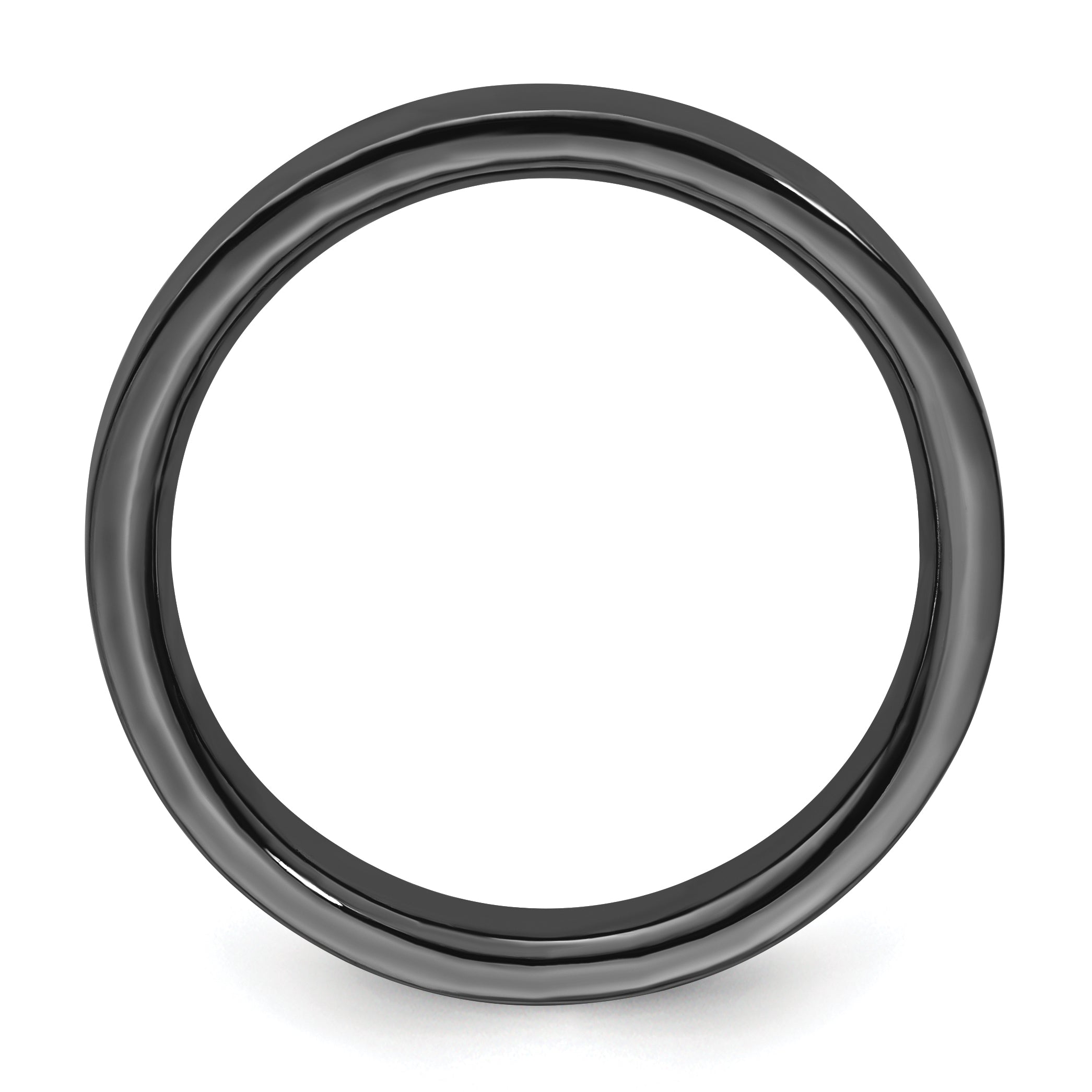 Sterling Silver Stackable Expressions Black-plated Ring Secondary image