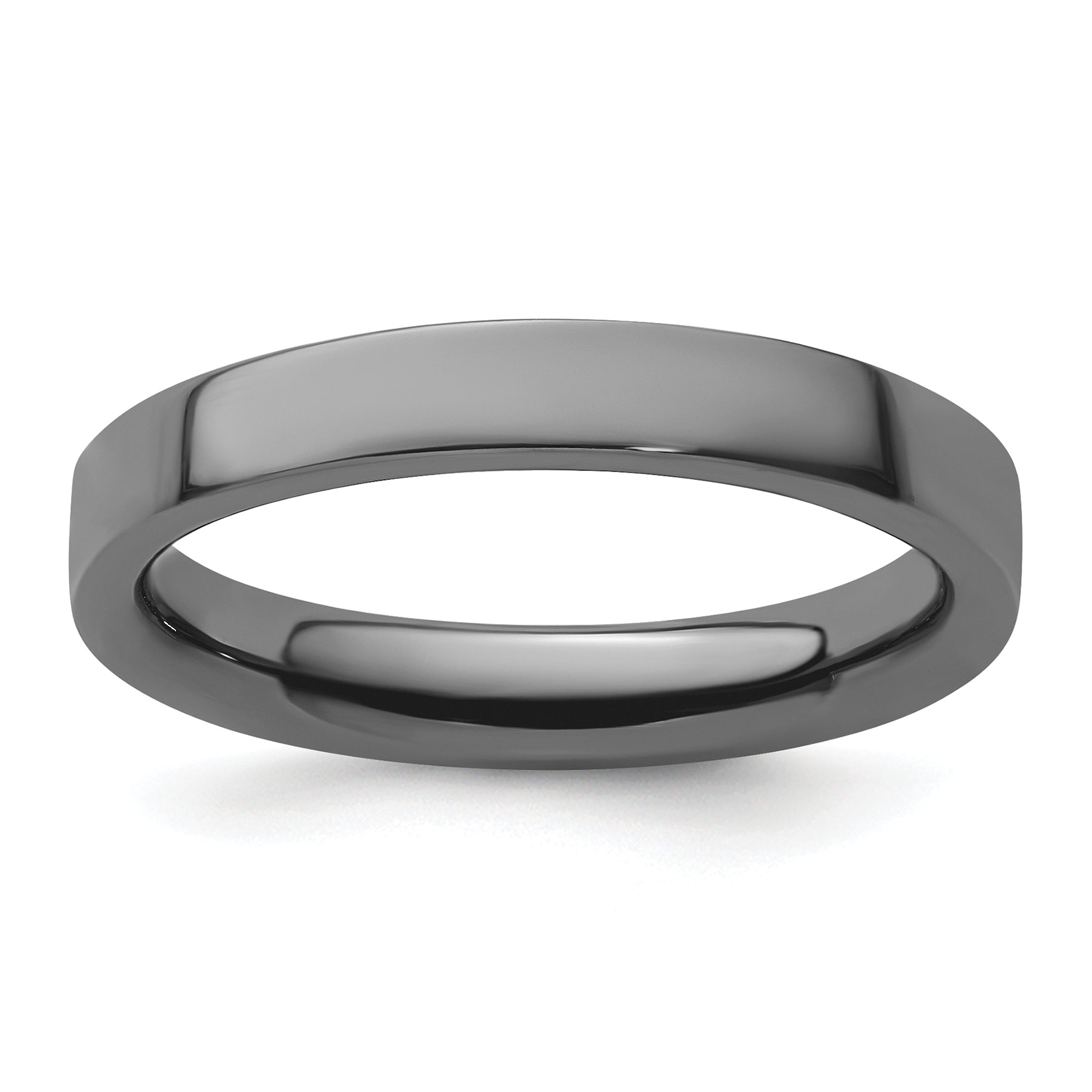 Sterling Silver Stackable Expressions Black-plated Ring Main image