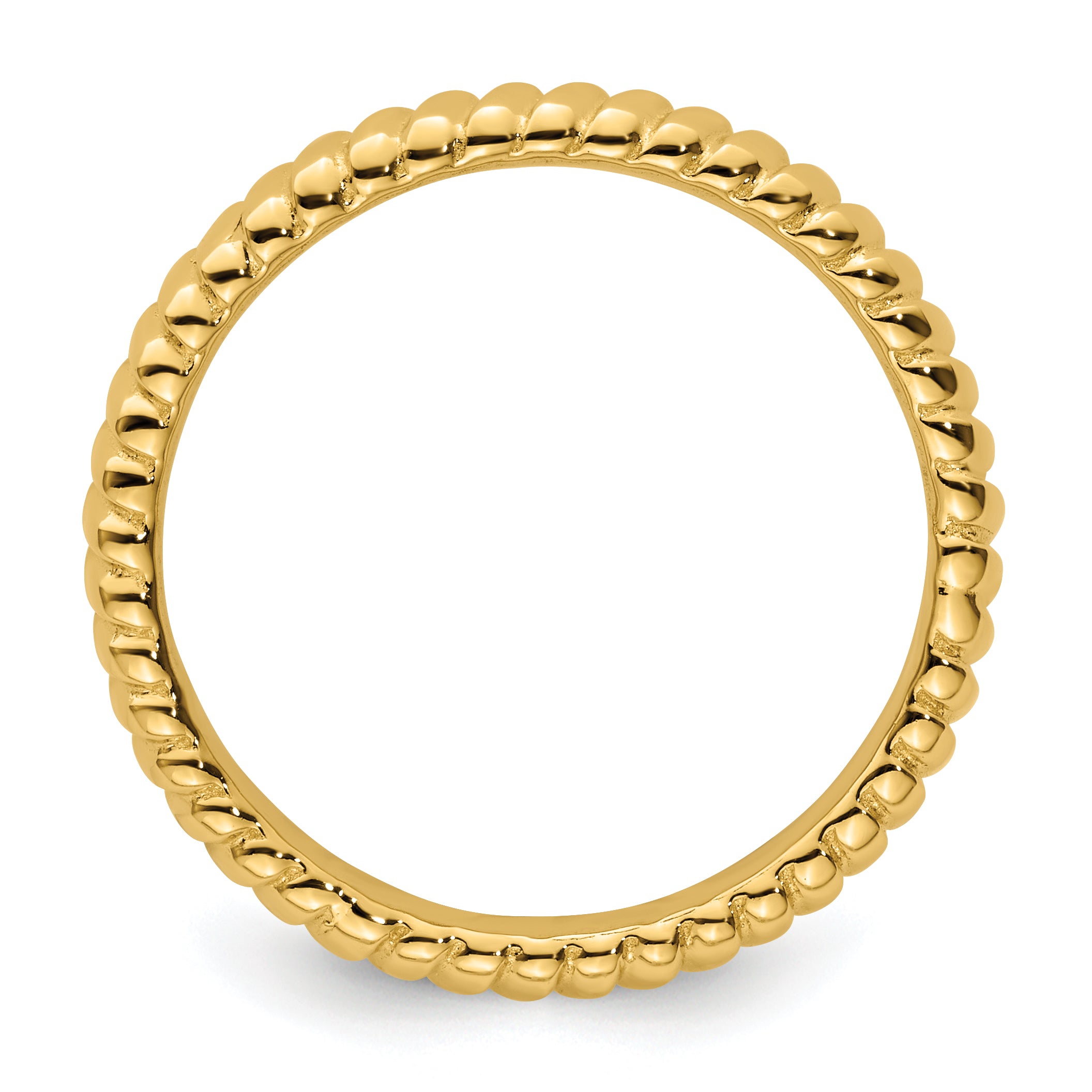 Sterling Silver Stackable Expressions Gold-plated Ring Secondary image