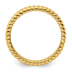 Sterling Silver Stackable Expressions Gold-plated Ring