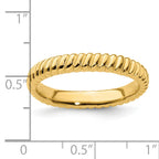 Sterling Silver Stackable Expressions Gold-plated Ring
