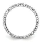 Sterling Silver Stackable Expressions Rhodium Ring