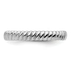 Sterling Silver Stackable Expressions Rhodium Ring