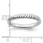 Sterling Silver Stackable Expressions Rhodium Ring