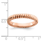 Sterling Silver Stackable Expressions Pink-plated Ring