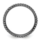 Sterling Silver Stackable Expressions Black-plated Ring