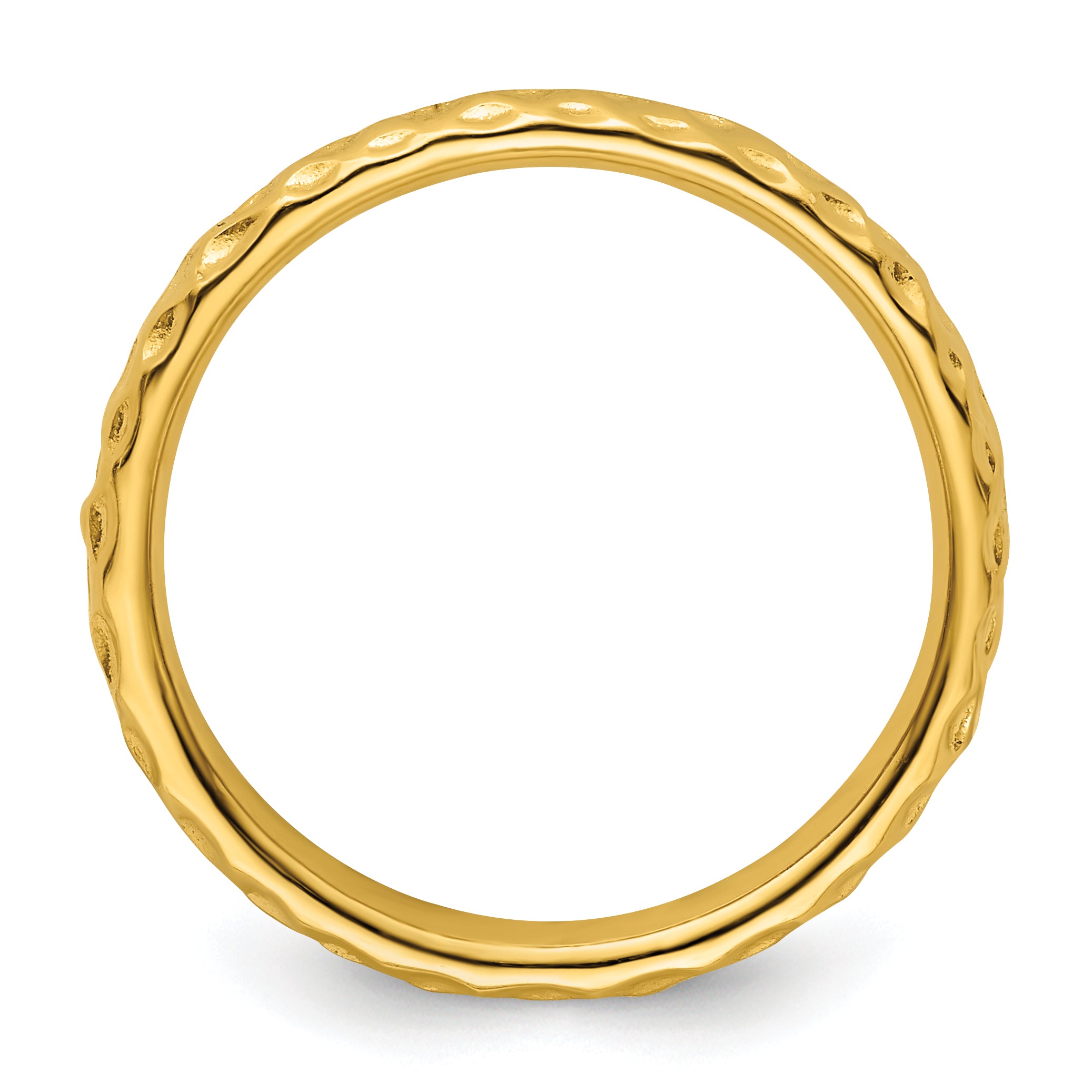 Sterling Silver Stackable Expressions Gold-plated Ring Secondary image