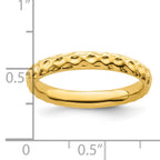 Sterling Silver Stackable Expressions Gold-plated Ring