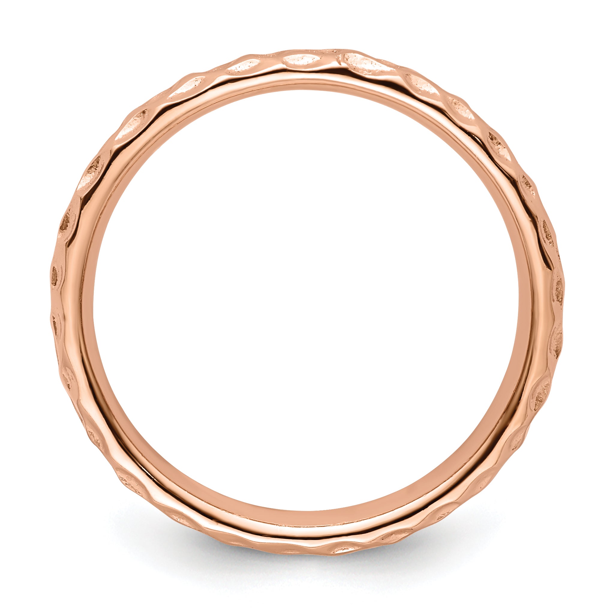 Sterling Silver Stackable Expressions Pink-plated Ring Secondary image