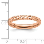 Sterling Silver Stackable Expressions Pink-plated Ring