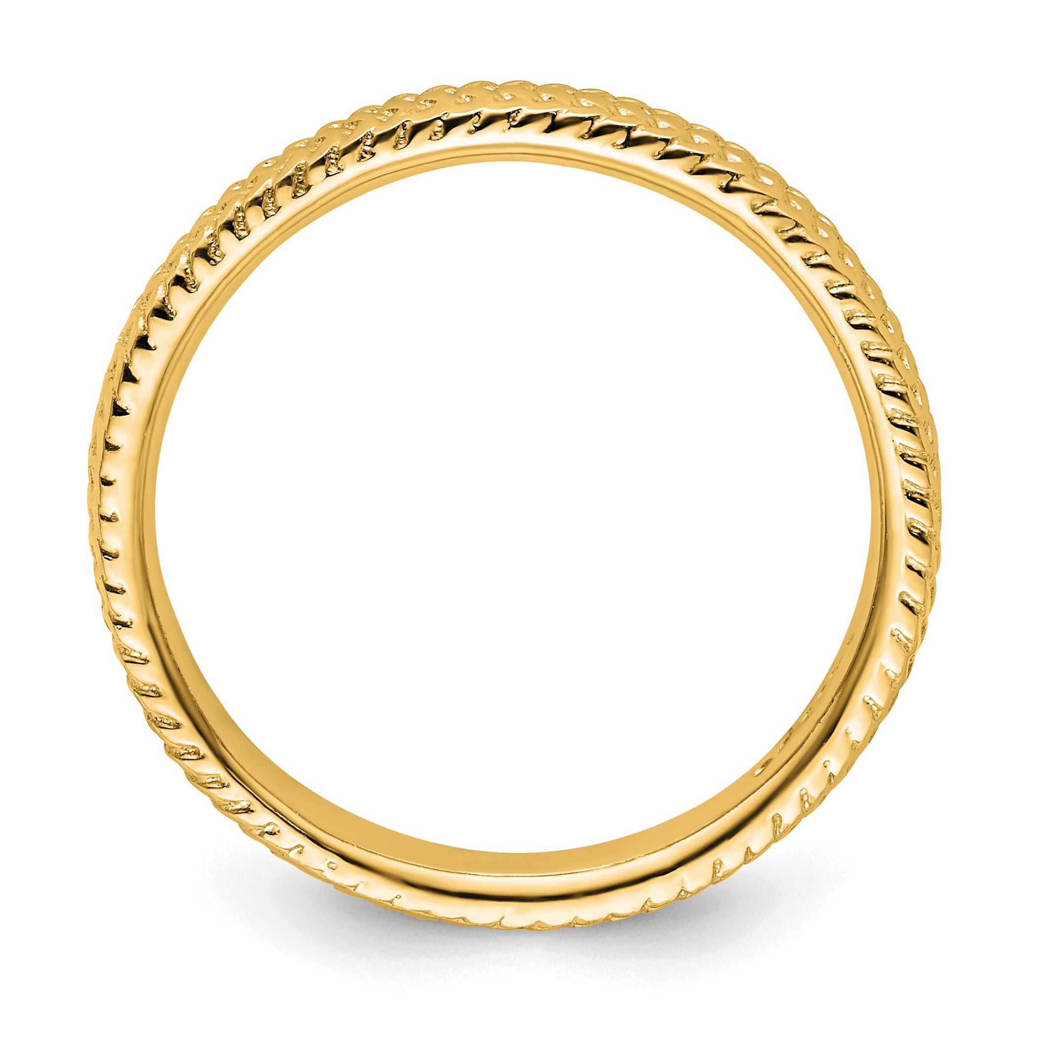 Stackable Ring in Gold-Plated Sterling Silver Secondary image