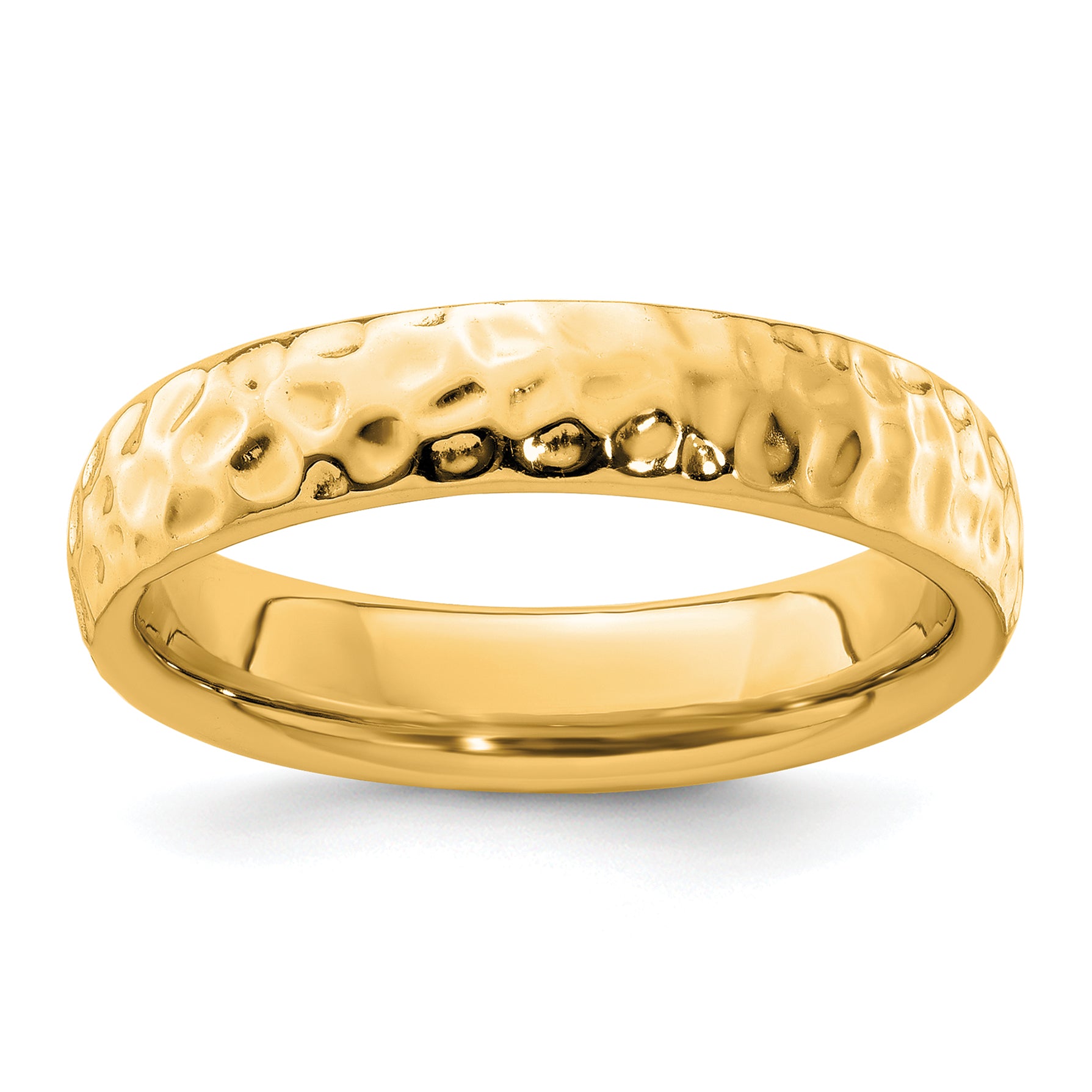 Sterling Silver Stackable Expressions Gold-plated Ring Main image